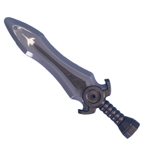 Weapon Sword with Light Bluish Gray Blade Pattern Flat Silver