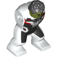Body Giant, Hulk with Messy Hair and Red and Black Armor with Avengers Logo Print Weiß