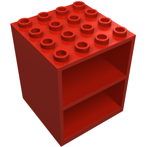 Homemaker Cupboard 4 × 4 × 4 Red