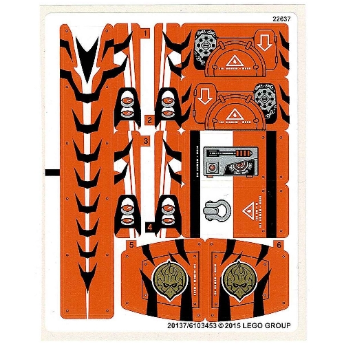 Sticker Sheet for Set 70224-1 in [No Color/Any Color]