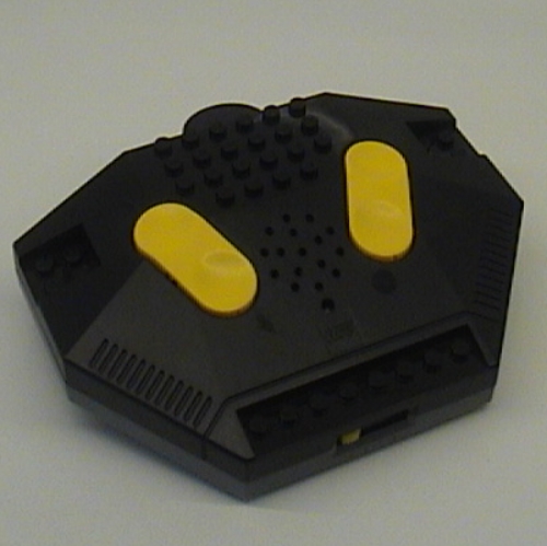 Control Unit / Remote, Train 9V / RC, Dark Bluish Gray Bottom, Yellow Buttons in Black