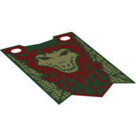 Flag 5 × 8.5 with Crocodile Tribe Print Transparent