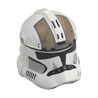 Helmet Clone Trooper Phase 2, Closed Front, Holes for Visor with Dark Tan Markings print White