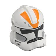 Helmet Clone Trooper Phase 2, Closed Front, Holes for Visor with Orange Markings print White