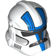Helmet Clone Trooper Phase 2, Closed Front, Holes for Visor with Blue Markings print in 
