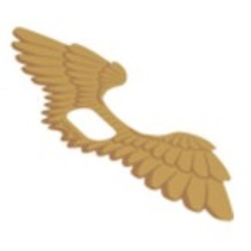 Wings, Extended with Feathers Print Trans-Clear