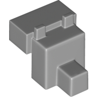 Animal Body Part, Head Blocky [Plain] Hellblaugrau