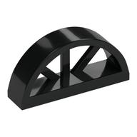 Window 1 × 4 × 1 2/3 with Spoked Rounded Top Black