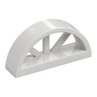 Window 1 × 4 × 1 2/3 with Spoked Rounded Top Weiß