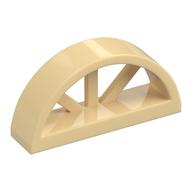 Window 1 × 4 × 1 2/3 with Spoked Rounded Top Tan
