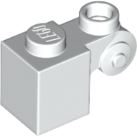 Brick Special 1 × 1 with Scroll with Open Stud Weiß
