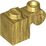 Brick Special 1 × 1 with Scroll with Open Stud Perlgold