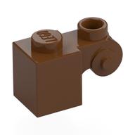 Brick Special 1 × 1 with Scroll with Open Stud Reddish Brown