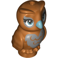 Animal, Bird, Owl Baby Dark Bluish Grey Chest, Medium Blue Eyes, Medium Blue Beak [No Color/Any Color]
