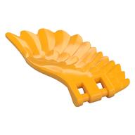 Creature Body Part, Wing 4 × 7 Right with Feathers and Handles for Clips Bright Light Orange