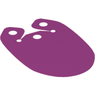 Neckwear Cape, Rounded Bottom with 3 Top Holes Magenta