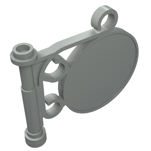 Road Sign Round on Pole [Fabuland] Light Gray
