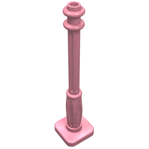 Lamp Post 2 × 2 × 7 with 6 Base Flutes Rosa