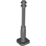 Lamp Post 2 × 2 × 7 with 6 Base Flutes Dark Bluish Gray