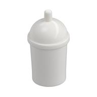 Equipment Cup and Straw with Trans Clear Dome Lid [Plain] Weiß