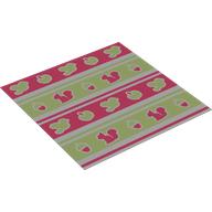Duplo Blanket 6 × 6 with Nuts and Squirrels Pattern Weiß