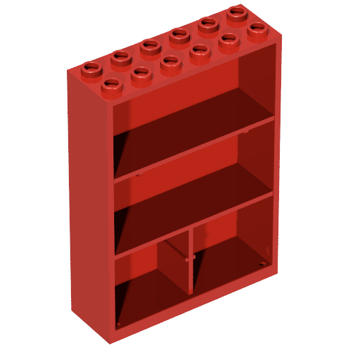 Fabuland, Cupboard 2 × 6 × 7 Rot