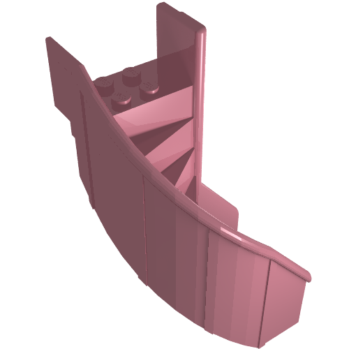 Stairs 6 × 6 × 9 1/3 Curved Enclosed Rosa