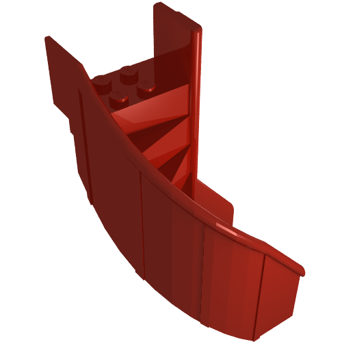 Stairs 6 × 6 × 9 1/3 Curved Enclosed Rot