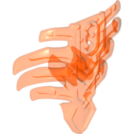 Large Figure Torso Cover, Armour, Ribbed Trans-Neon Orange