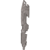 Large Figure Weapon Sword, Skull Warrior Flat Silver