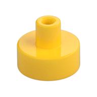 Tile Special Round 1 × 1 with Hollow Bar Yellow