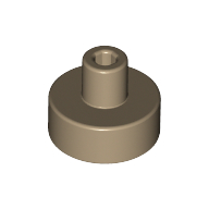 Tile Special Round 1 × 1 with Hollow Bar Dark Tan