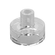 Tile Special Round 1 × 1 with Hollow Bar Trans-Clear