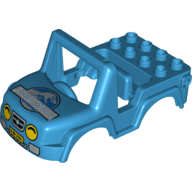 Duplo Off Road Vehicle Top - Grill, Headlights, Number Plate, 'Jurassic World' Logo print Dark Azure