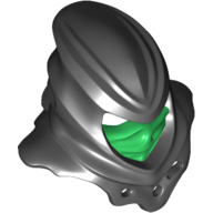 Wrap with Jagged Shoulders with Green Face Mask Print Black