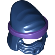 Wrap Peaked Head with Dark Purple Headband and Knot Pattern Dunkelblau