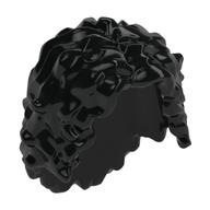 Hair Long Tousled with Center Part Schwarz