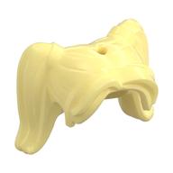 Hair Pigtails High, Long Bangs, Hole on Top, Hair Ties [Plain] Bright Light Yellow