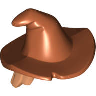 Hair and Hat, Floppy Witch Hat with Nougat Hair Print Dark Orange
