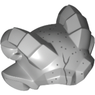 Head Top Gargoyle Horns and Ears with Speckled Stone Print Hellblaugrau
