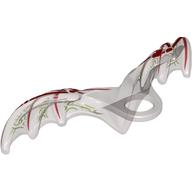 Minifig Neckwear Wings Gargoyle with Red Bones and Lime Pattern Trans-Brown