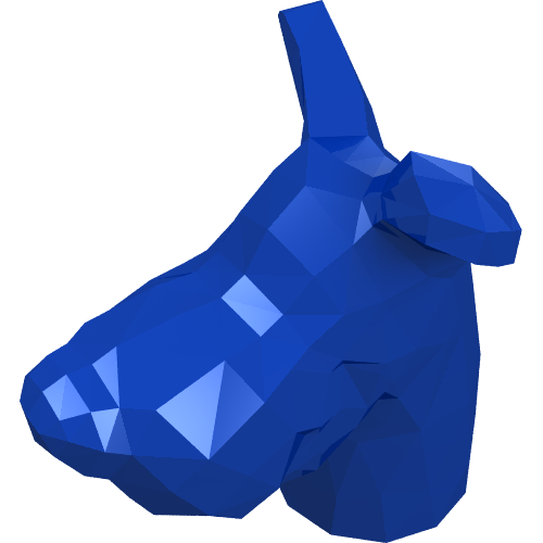 Animal Body Part, Dog Head Great Dane Scooby-Doo with Black Nose - Smile on Both Sides and Tongue on Left Side Print Mittelnougat