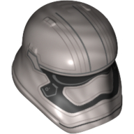 Helmet First Order Stormtrooper, Capitan Phasma - Round Mouth Print Flat Silver