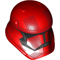 Helmet First Order Stormtrooper / Sith Trooper, Black Visor, Black Lines print Red