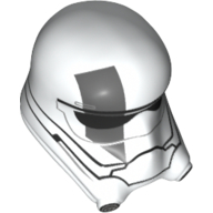 Helmet Flametrooper with First Order Walker Driver with Light Bluish Gray Stripe on the Right Print White