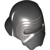 Helmet with Silver Lines Print (Kylo Ren) Schwarz