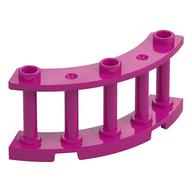 Fence Spindled 4 × 4 × 2 Quarter Round with 3 Studs Magenta