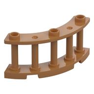 Fence Spindled 4 × 4 × 2 Quarter Round with 3 Studs Medium Nougat