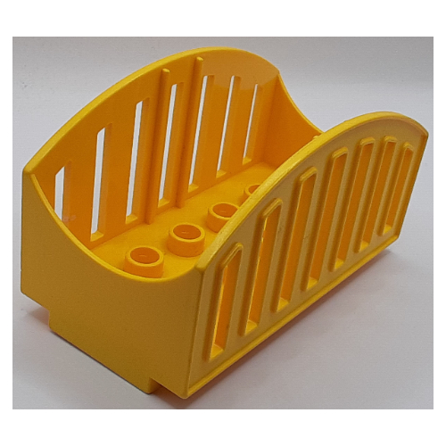Duplo Trailer, Open Bars, Animal Transporter Yellow