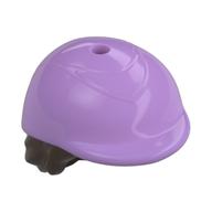 Hair and Hat, Short Dark Brown with Riding Helmet Mittellavendel
